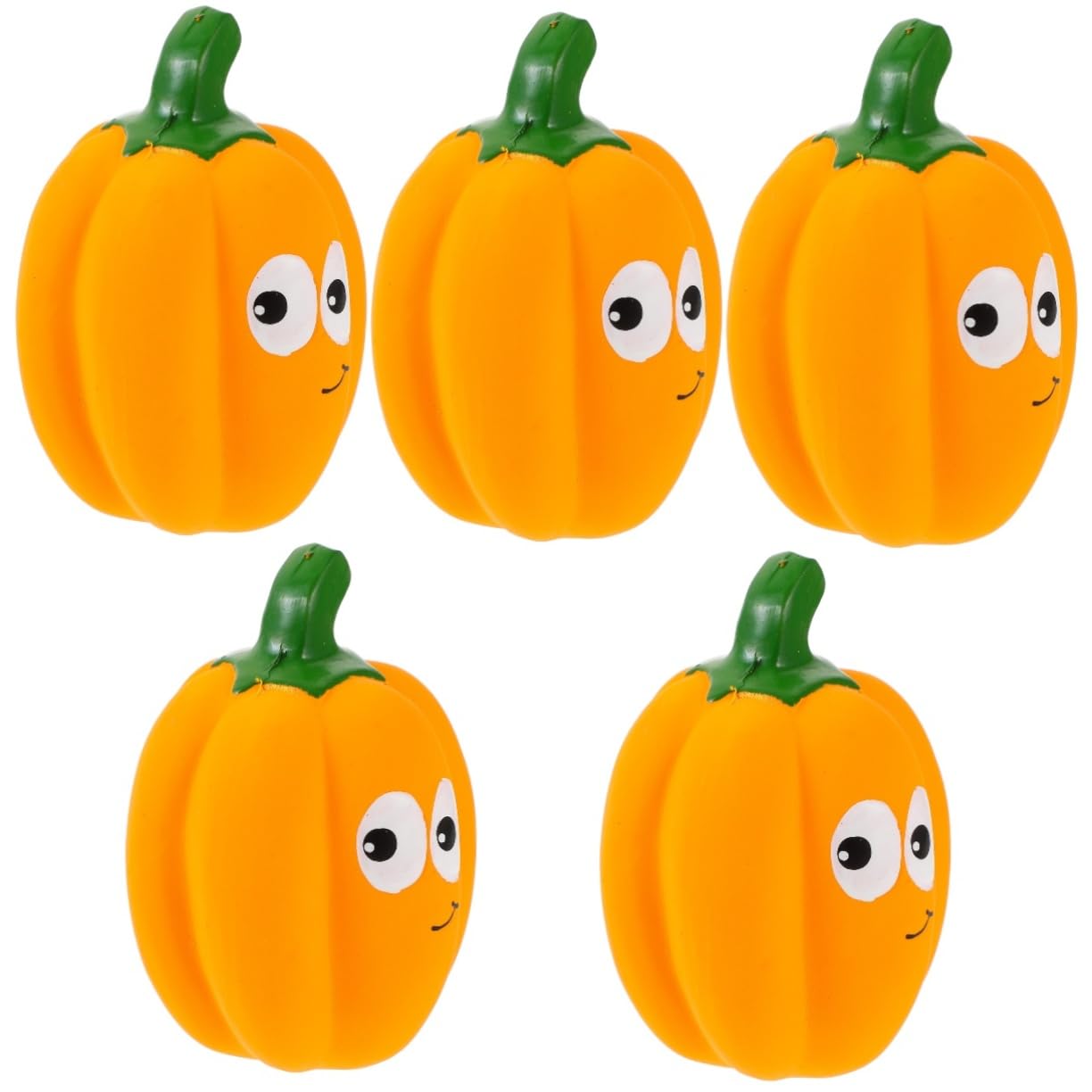 Toddmomy 5pièces Jouet Squeaky Interactif Forme De Citrouille pour Chiens Jouet à Mâcher pour Chiots Et Petits Chiens Et Matériau Latex Souple