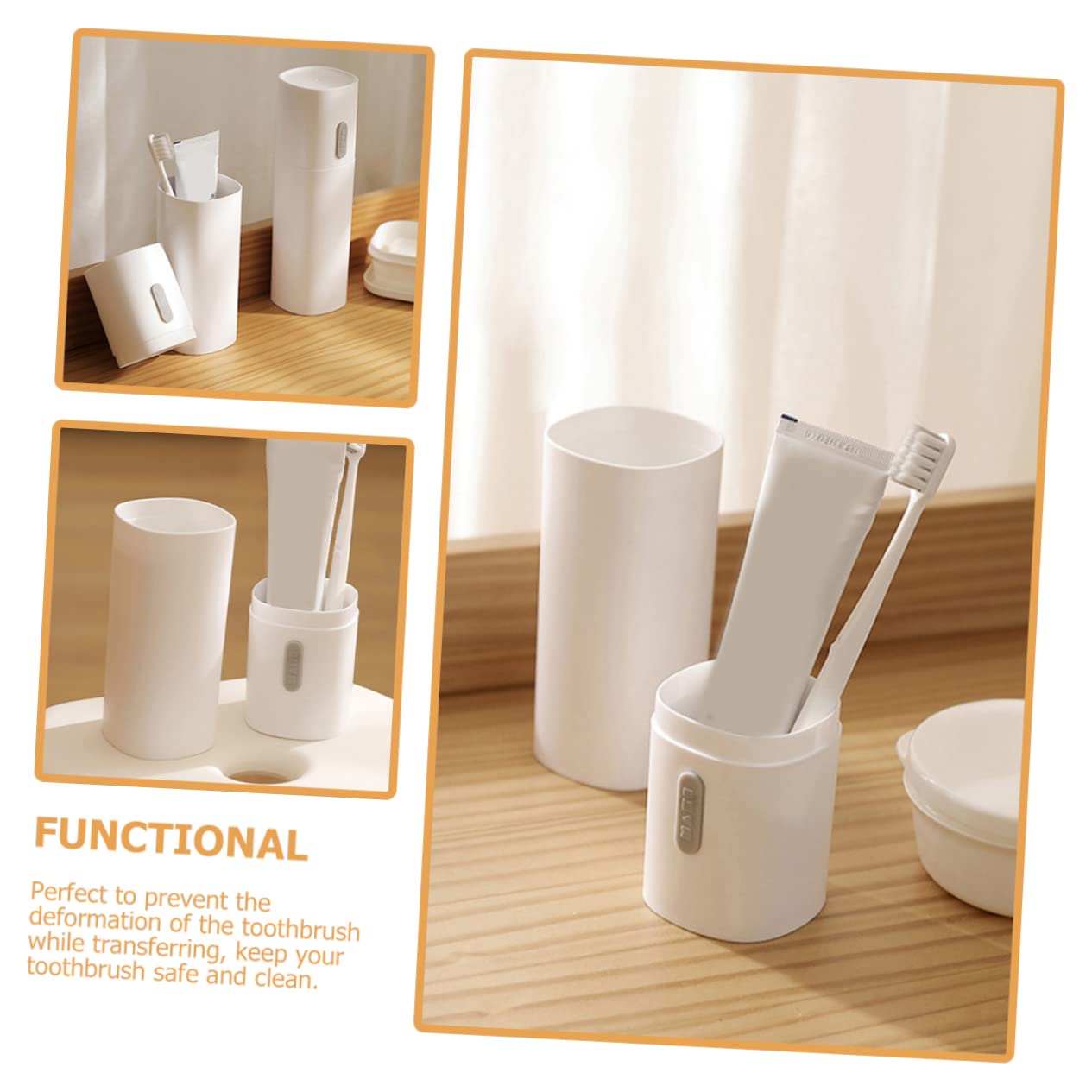Juego de 5 cepillos de de Viaje, Color, White, 19.8X6.2X6.2CM, Organizador de Bolsas