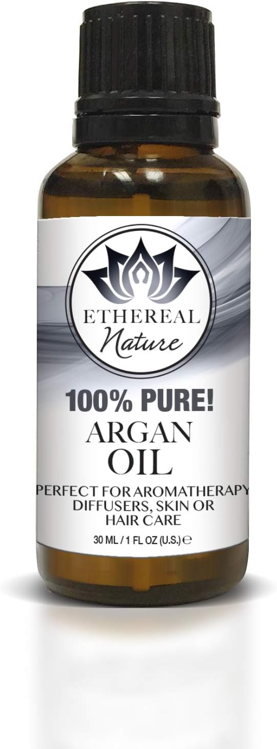 Ethereal Nature 100% Pure! Argan Oil – Great for Strengthening Hair – Hydration for Skin Care – Add to Creams, Serums and Shampoos – 30ML
