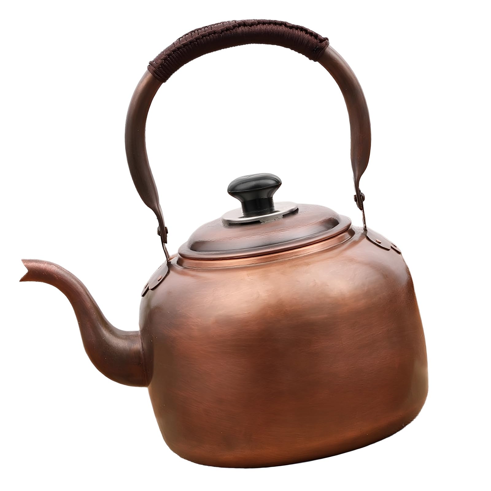 Kalttoy Efficient Heating Copper Tea Kettle for Induction and Stove Teapot with Ergonomic Handle for Home and Camping Modern Kettle