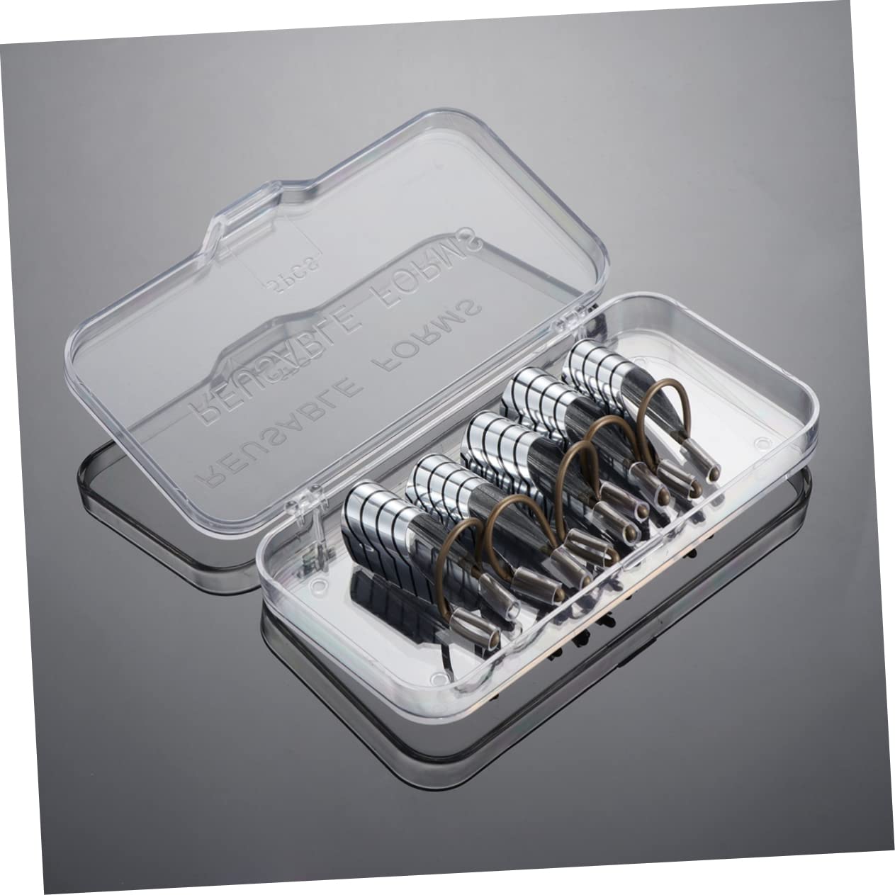 Silver Aluminum Nail Forms 5Pcs Reusable for Home Nail Care | Foil Extension Shape, False Nail Removal, Cuticle Treatment, Compact Set, for Manicure Use at Home