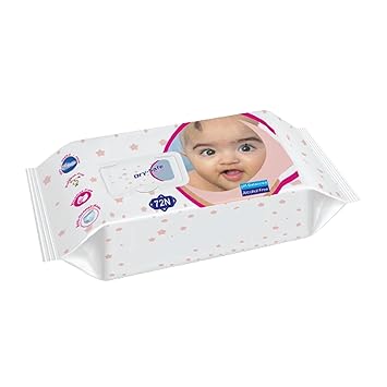 Dry Safe Baby Wipes (72 Piece)