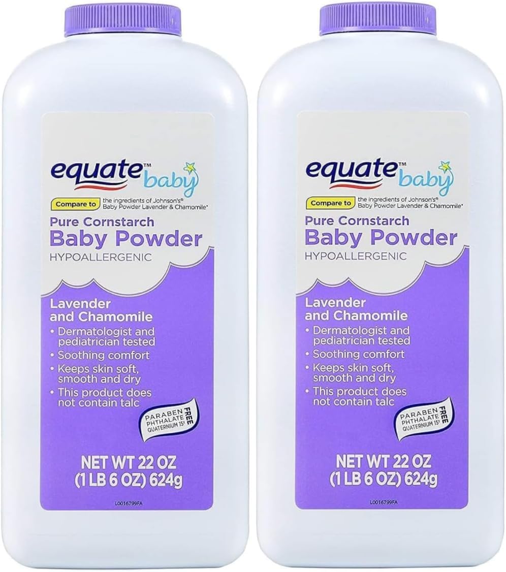 Pure Cornstarch Baby Powder with Lavender and Chamomile