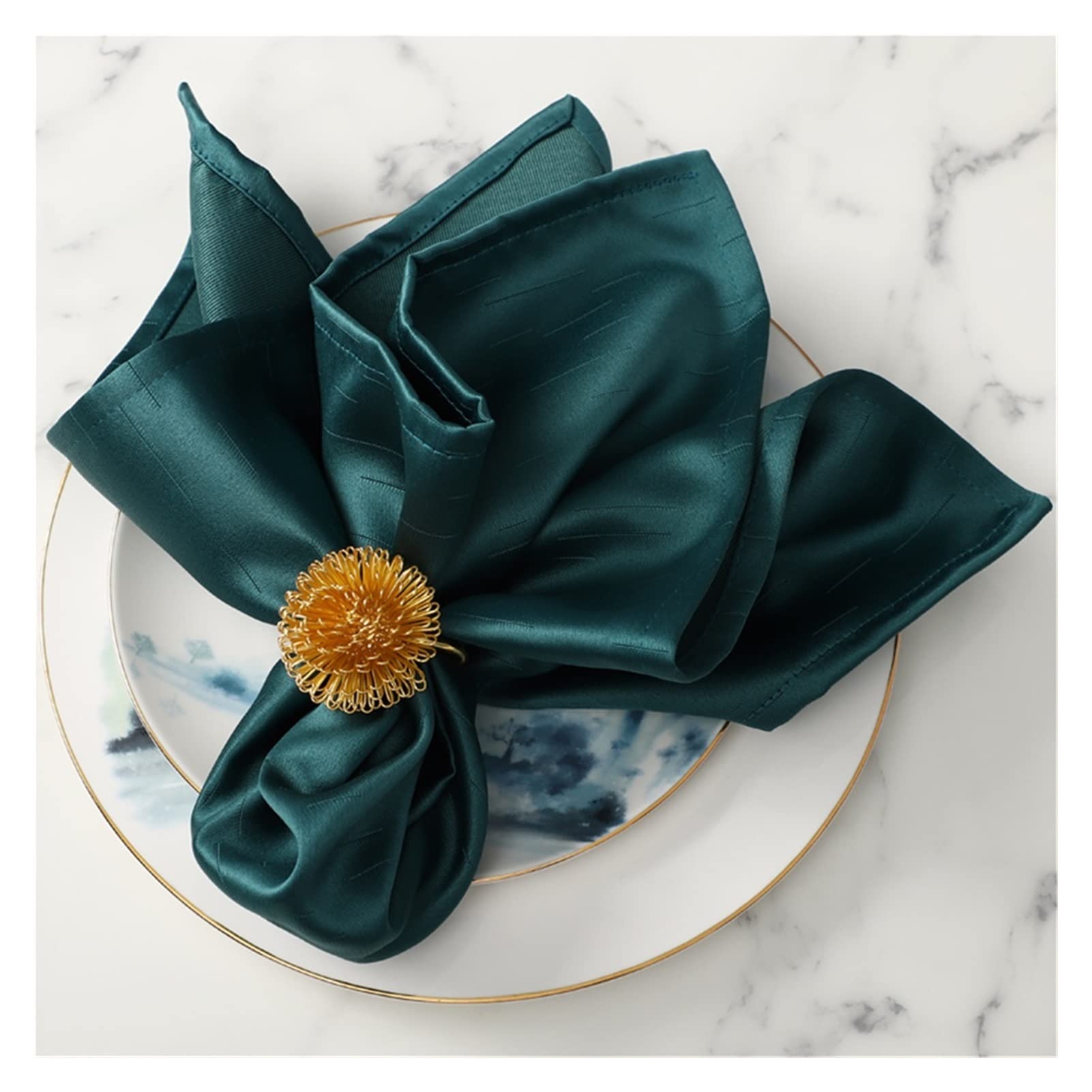 MOBYGKFY Hotel Mouth Cloth Wipe Cup Napkin Solid Color Table Mat Restaurant Western