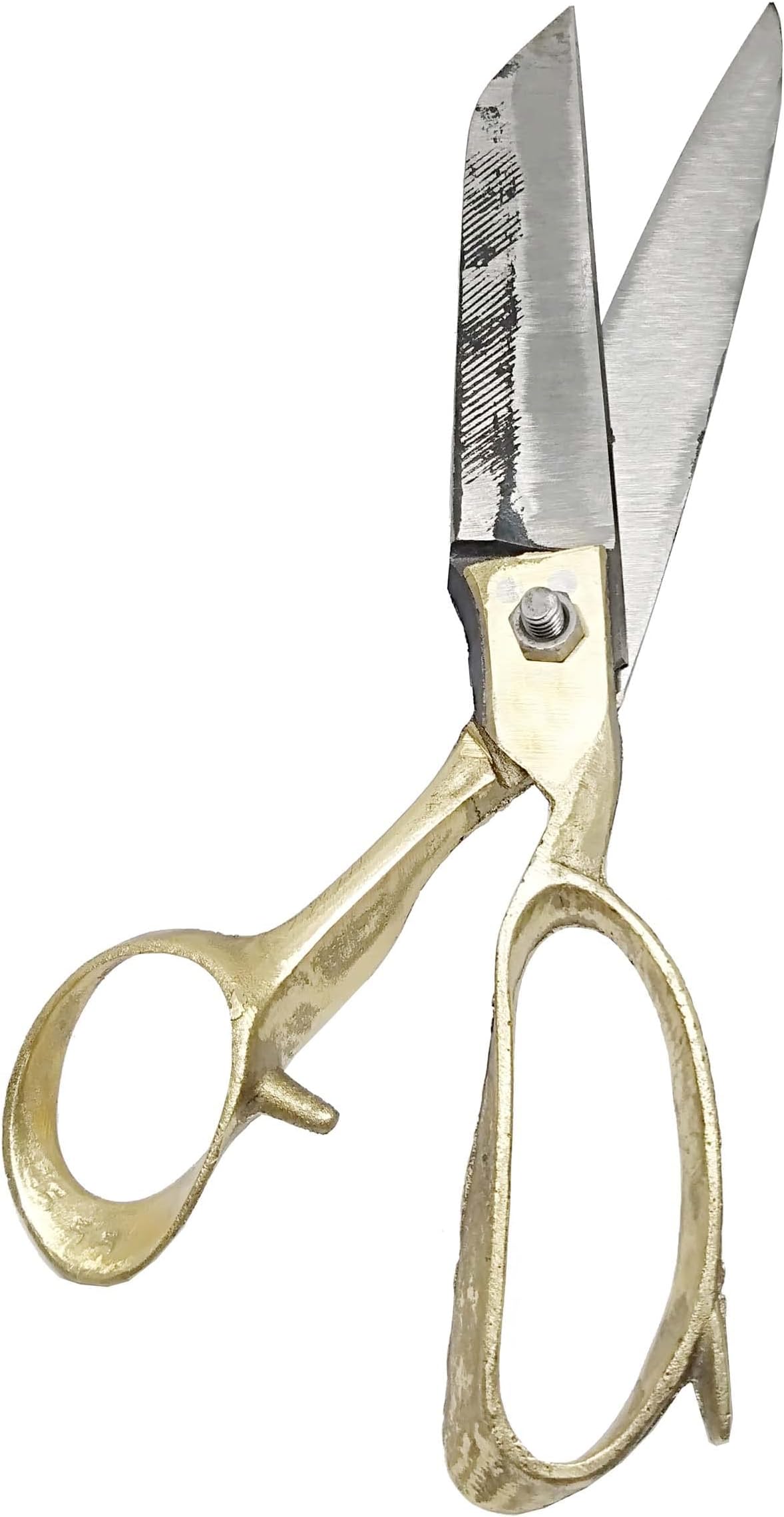10-Inch Professional Tailoring Scissors – Heavy-Duty Fabric & Multi-Purpose Shears with Golden Brass Handle, Stainless Steel Blades, Ideal for Cloth Cutting & Alterations