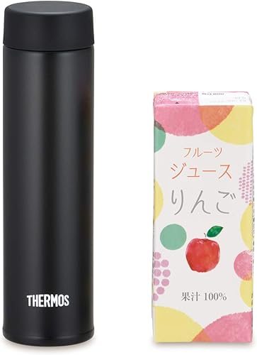 Miniatura 4 de Thermos Botella de agua, vaso de bolsillo aislado al vacío, 6.1 fl oz (6.1 fl oz), negro JOJ-180 BK