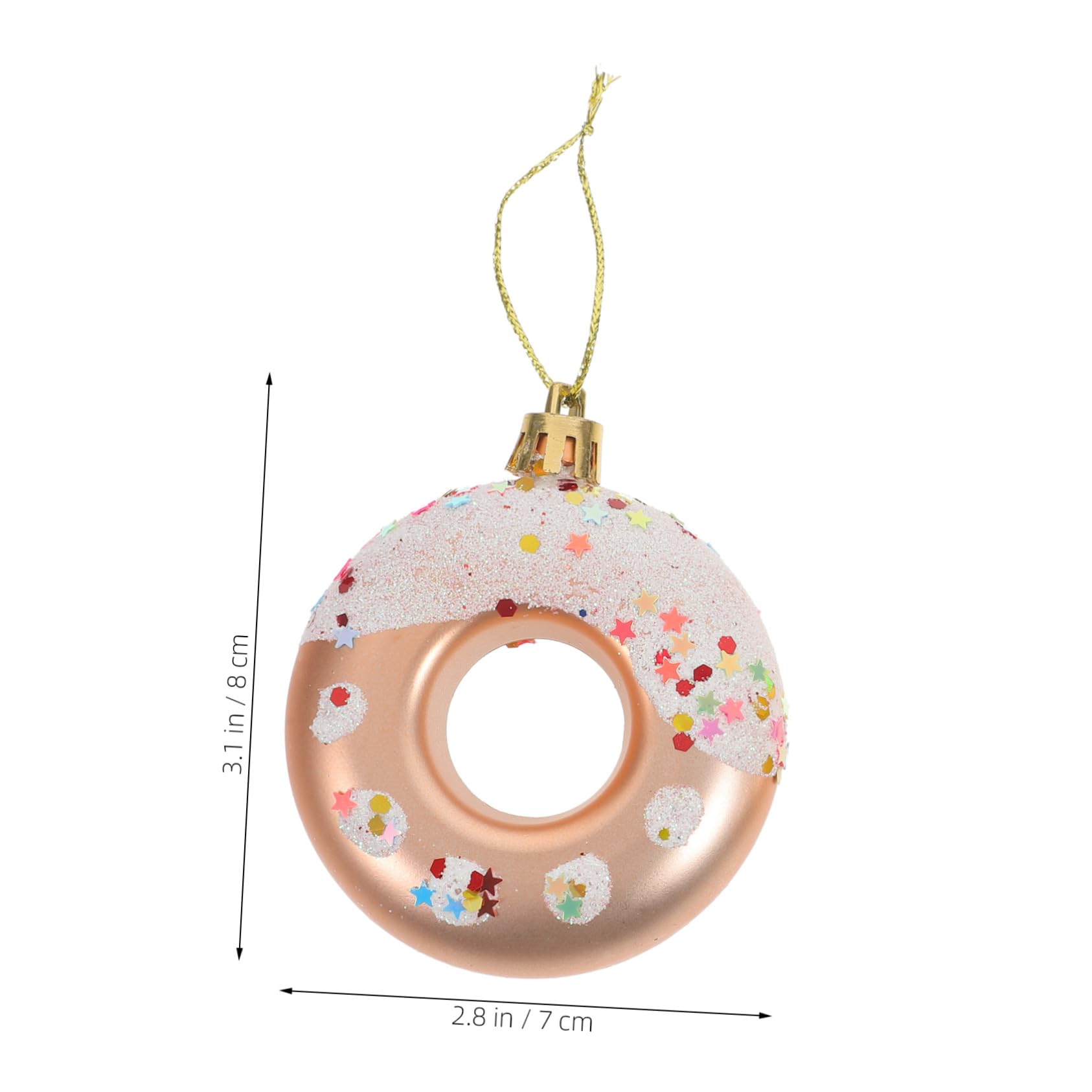 Ciieeo 20 Piezas Bola De Decoración Navideña Decoración Colgante del Árbol De Navidad Adorno Colgante De Donut De Árbol De Pascua Decoraciones De Fiesta De Donas Donut Falso El Plastico