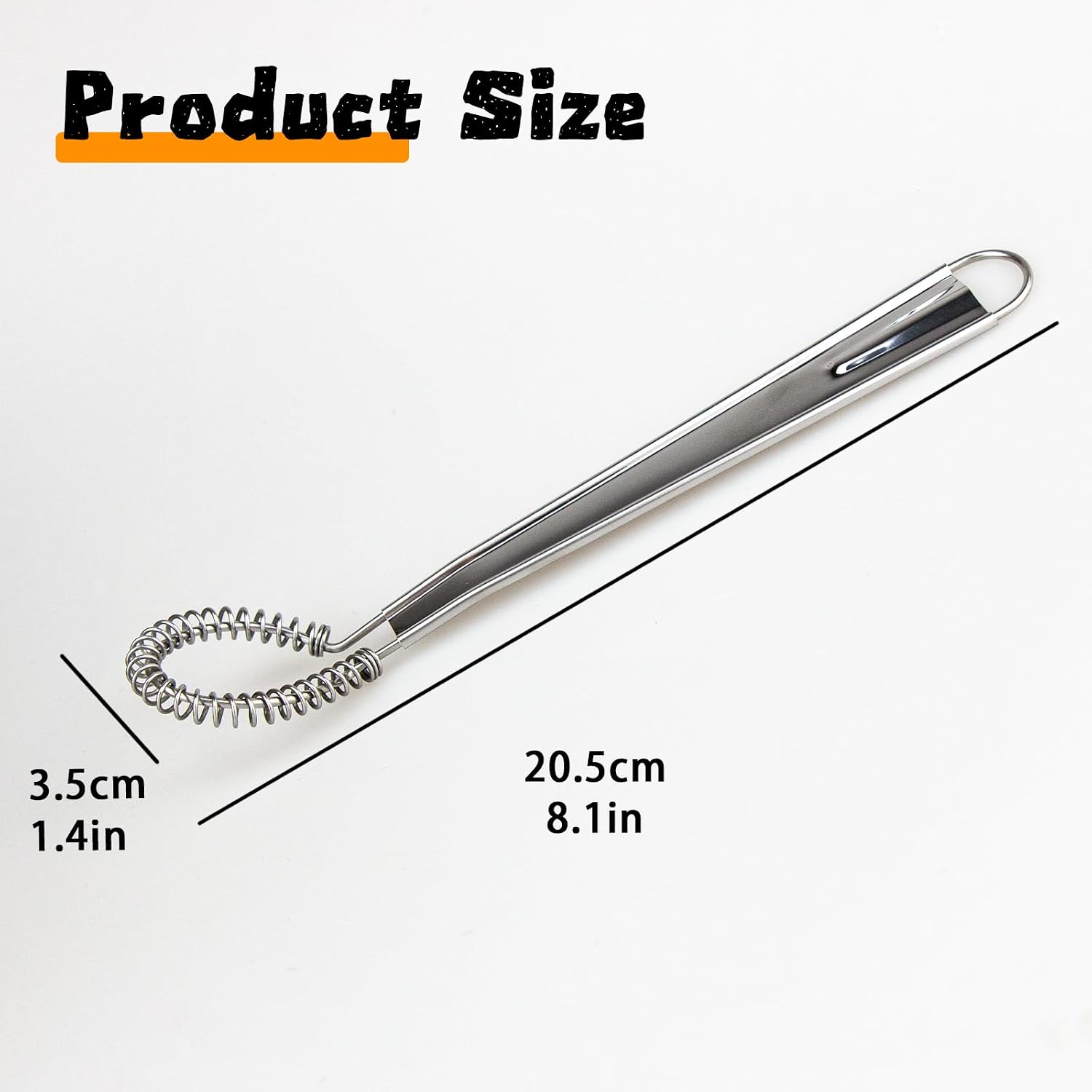 2 Pieces Egg Beater, Stainless Steel Mini Egg Whisk, Spring Coil Whisk, Handheld Milk Frother Foamer Sauce Stirrer Blender Coffee Mixer