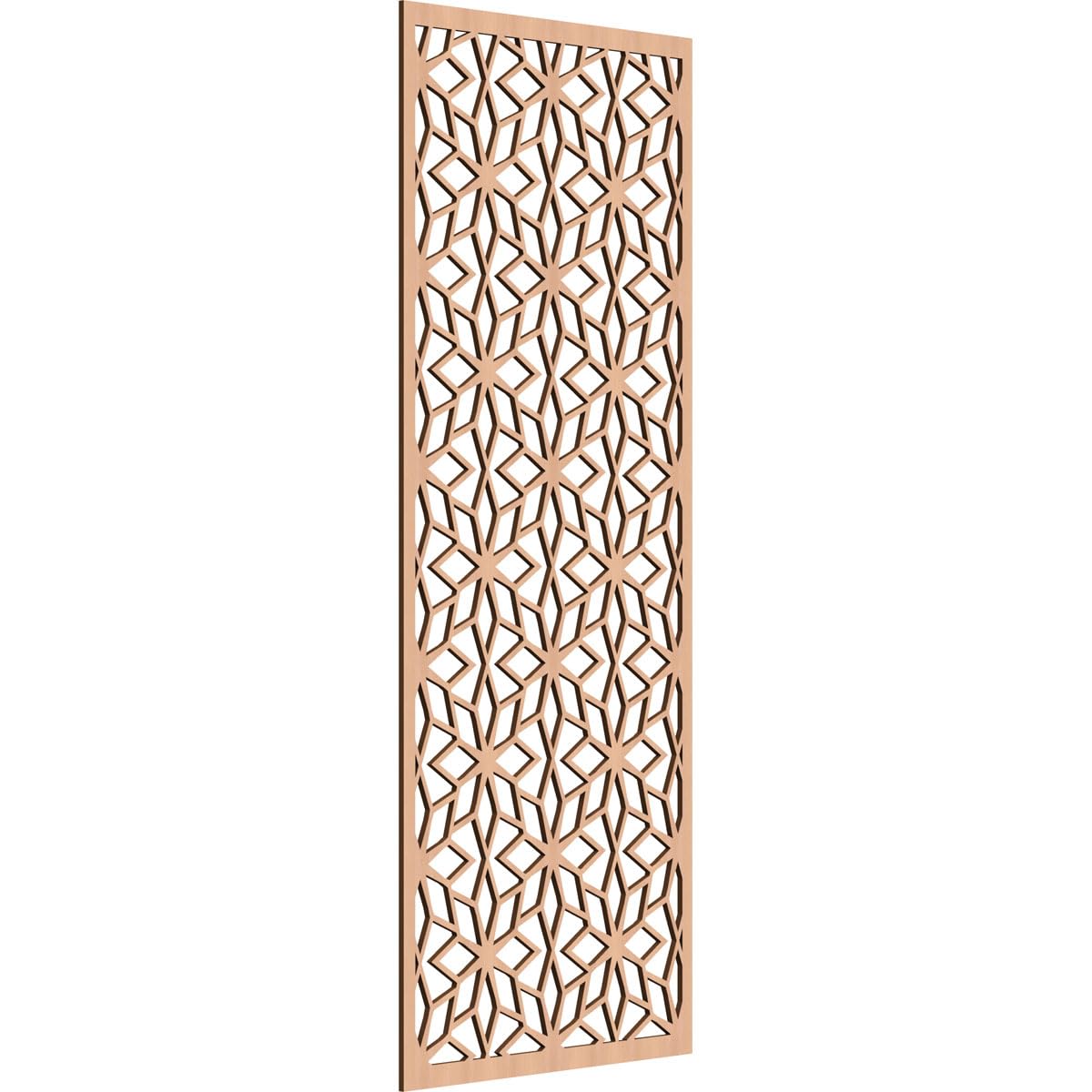 Lake Decorative Pierced Fretwork Wood Wall Panels, 29 3/8"W x 74 3/8"H x 3/8"T, Alder
