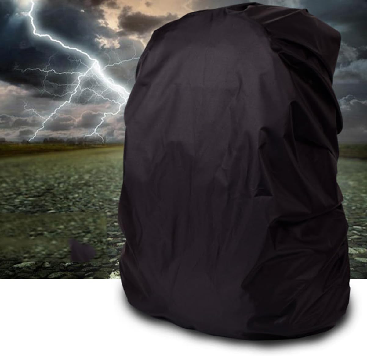 YARNOW Backpack Rain Cover for Outdoor Travel Unisex Shoulder Bag Raincoat Portable Mud Guard for Backpacks for Camping and Hiking Black