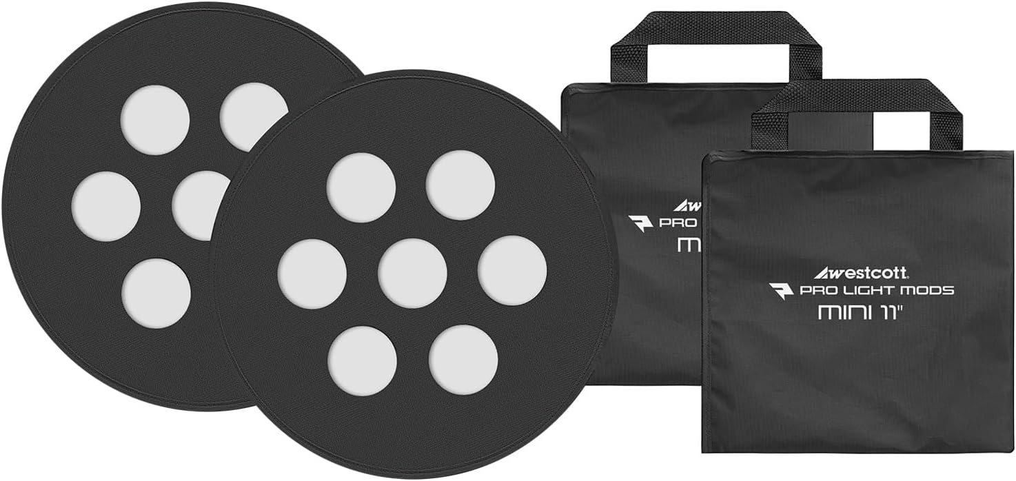 Pro Light Mods Mini (2-Pack) - Compact Metal Reflector Attachment Simulating Small Stage or Stadium Lighting for Westcott and 3rd Metal Reflectors - Mini 11" (27.9 cm)