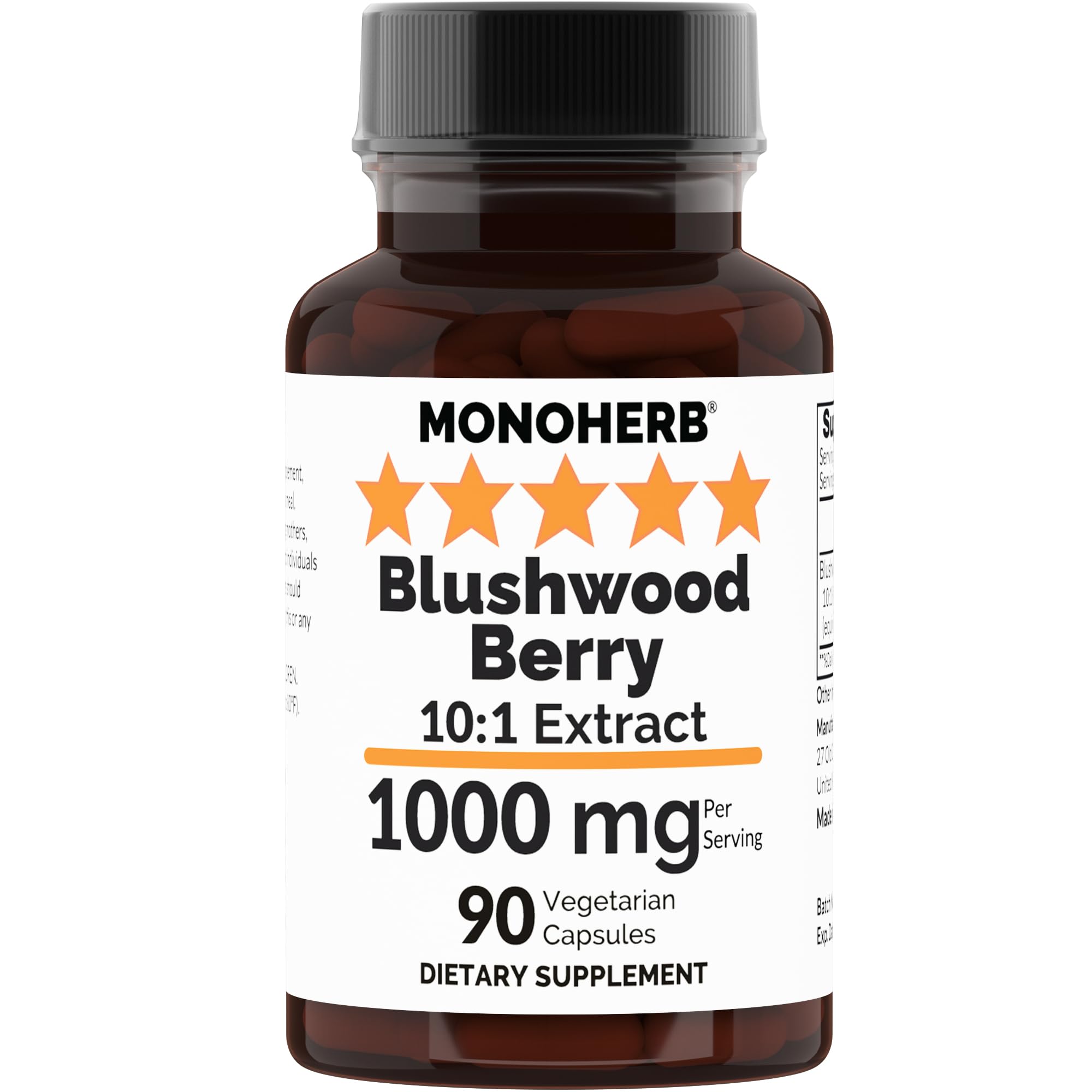MONOHERB Extrato de Blushwood Berry 10:1 1000 mg 90 cápsulas
