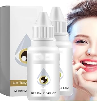 2 x Fancy Drops, Change Your Eye Colour, Irisink Colour Changing Eye Drops, Irisink Eye Drops Pack of 2 - Hazel