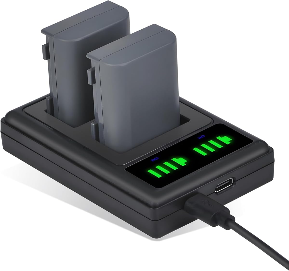 Pickle Power NB-2L NB-2LH Battery 2 Pack and LED Dua Charger for Canon Digital Rebel XT XTi PowerShot G7 G9 S70 S80 S60 S50 S30 S40 S45 DC420 DC410 EOS 400D 350D VIXIA HF R10 Elura 40 50 60