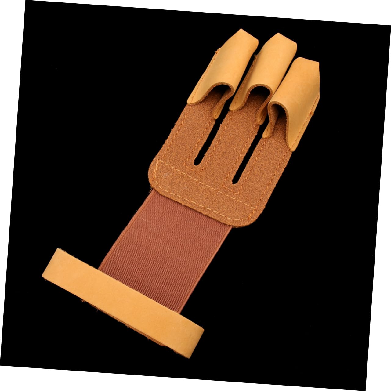 BESPORTBLE Outdoor 3 Fingers Shooting Gloves Leather Hunting Gloves Strong Tips Comfortable for Archery