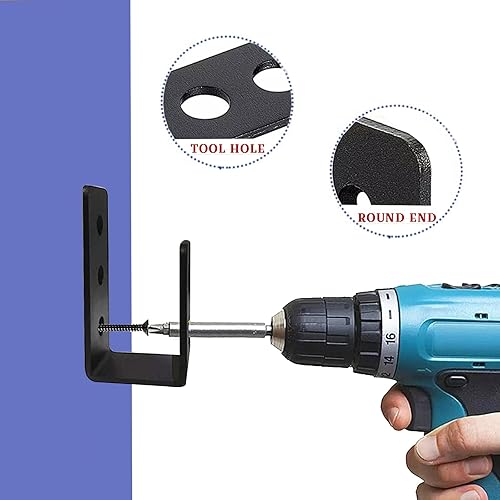 Miniatura 3 de Ymaiss Paquete de 4 soportes de barricada de 4 puertas, barra de seguridad de puerta resistente, soporte de barra de seguridad abierta en U, tapón