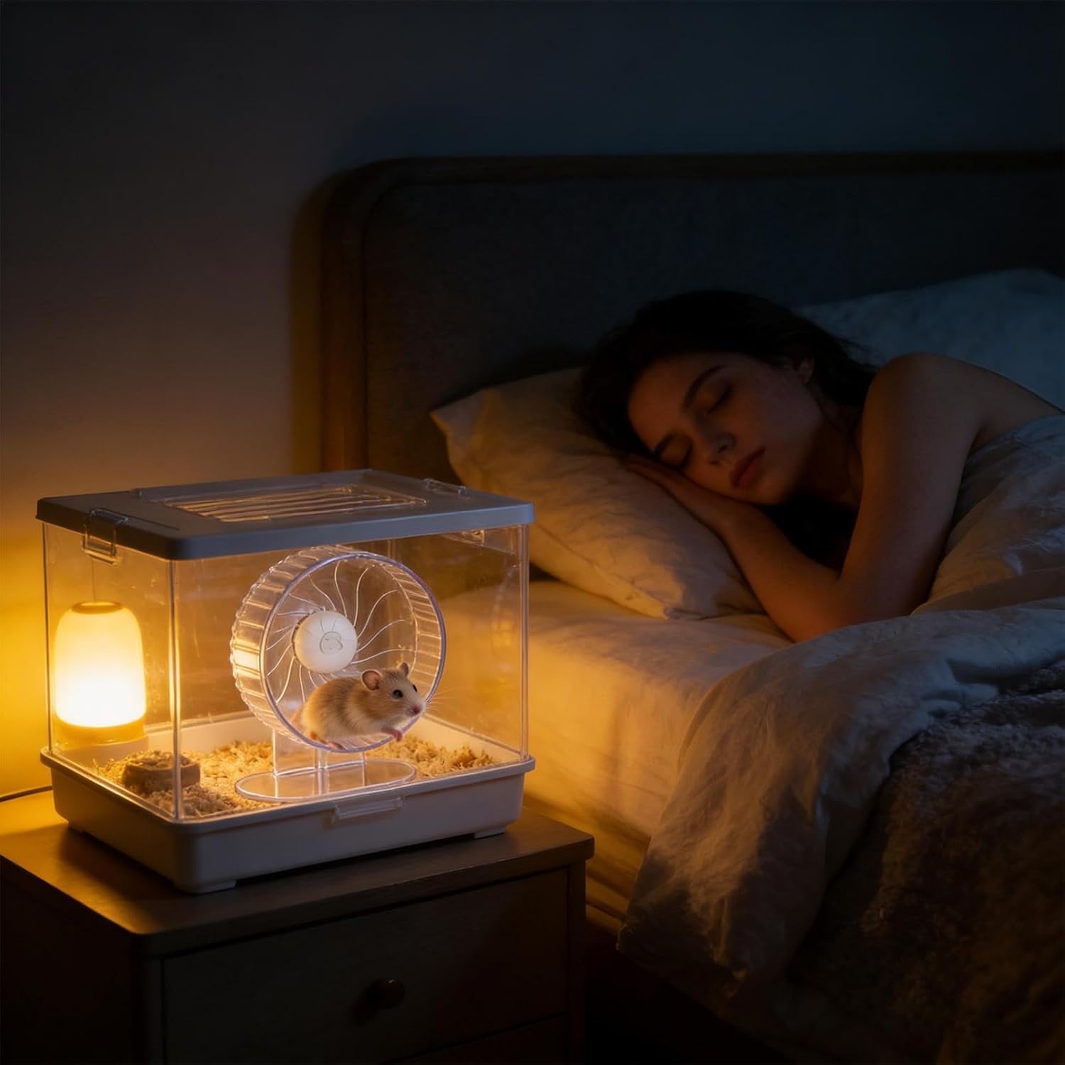 Hamster Wheels, Adjustable Height Rotary Running Toy, Dwarf Hamster Wheel, for Gerbil, Mice, Enrichment, Mouse, Sugar Glider, Hedgehog, Ferret, Bunny, Pet, Animal