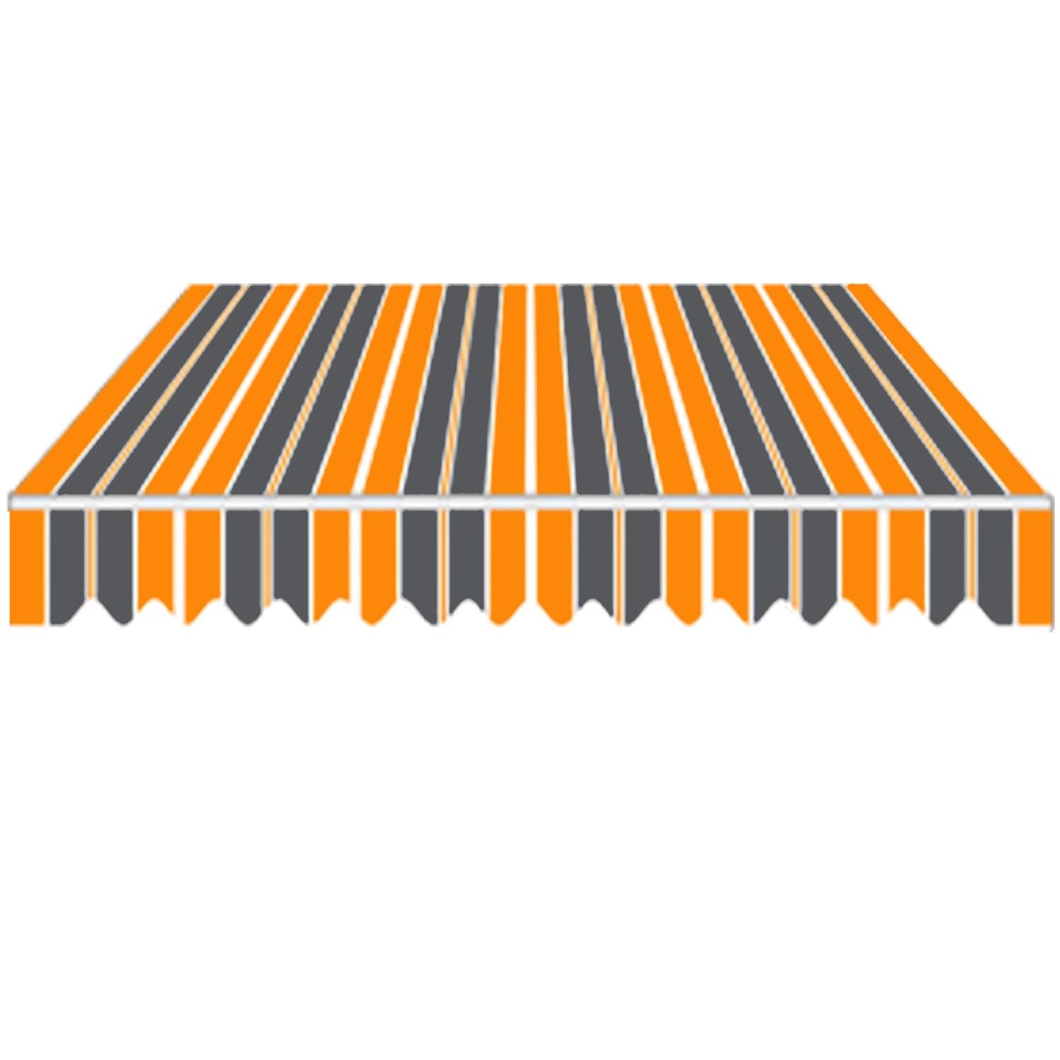 Ersatzstoff für Markisen, Markisen, Ersatztuch, 4 Farben und 21 Größen, für Terrasse, Terrasse, Terrasse, Balkon, passgenaues Markisenmaterial : 