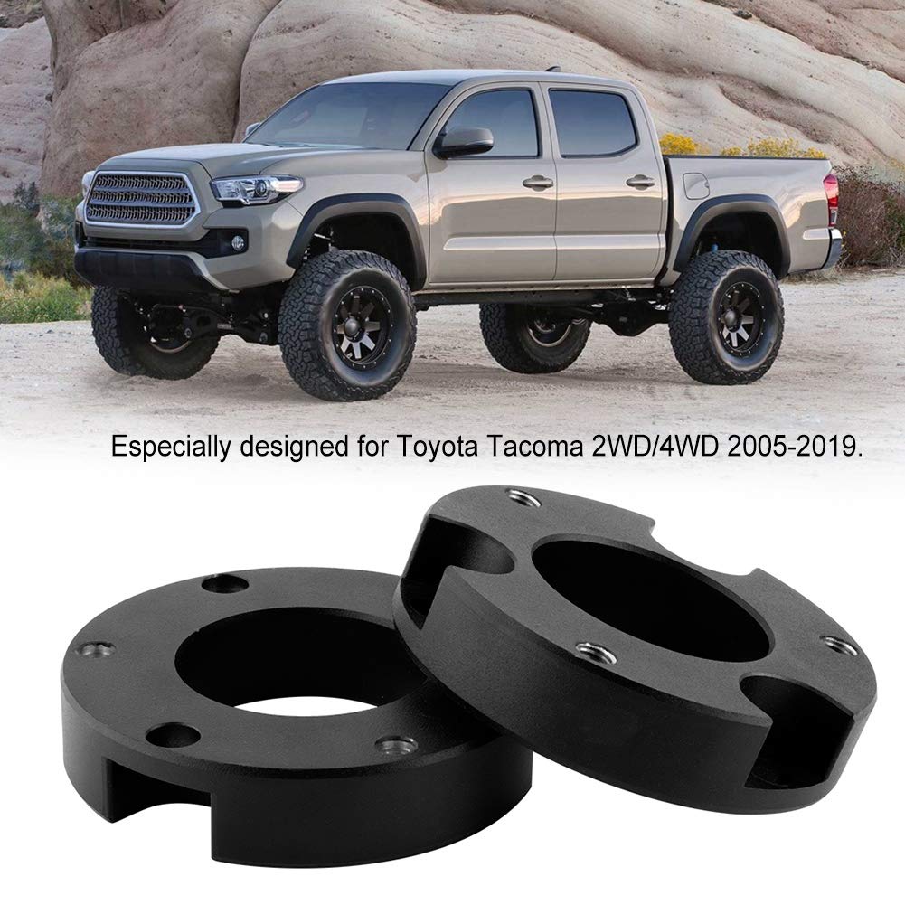 Zestaw Przedniego Podnośnika Poziomującego 2" do FJ Cruiser 2WD 4WD, Aluminium CNC ze śrubami, Malowany Proszkowo na Kolor Czarny