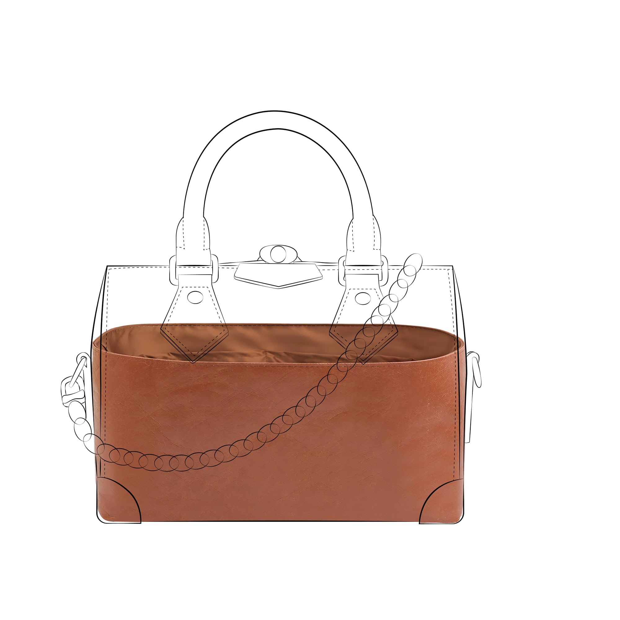 DGAZ Ligero Organizador Interior para Speedy Trunk, Inserto de Bolso, Gold
