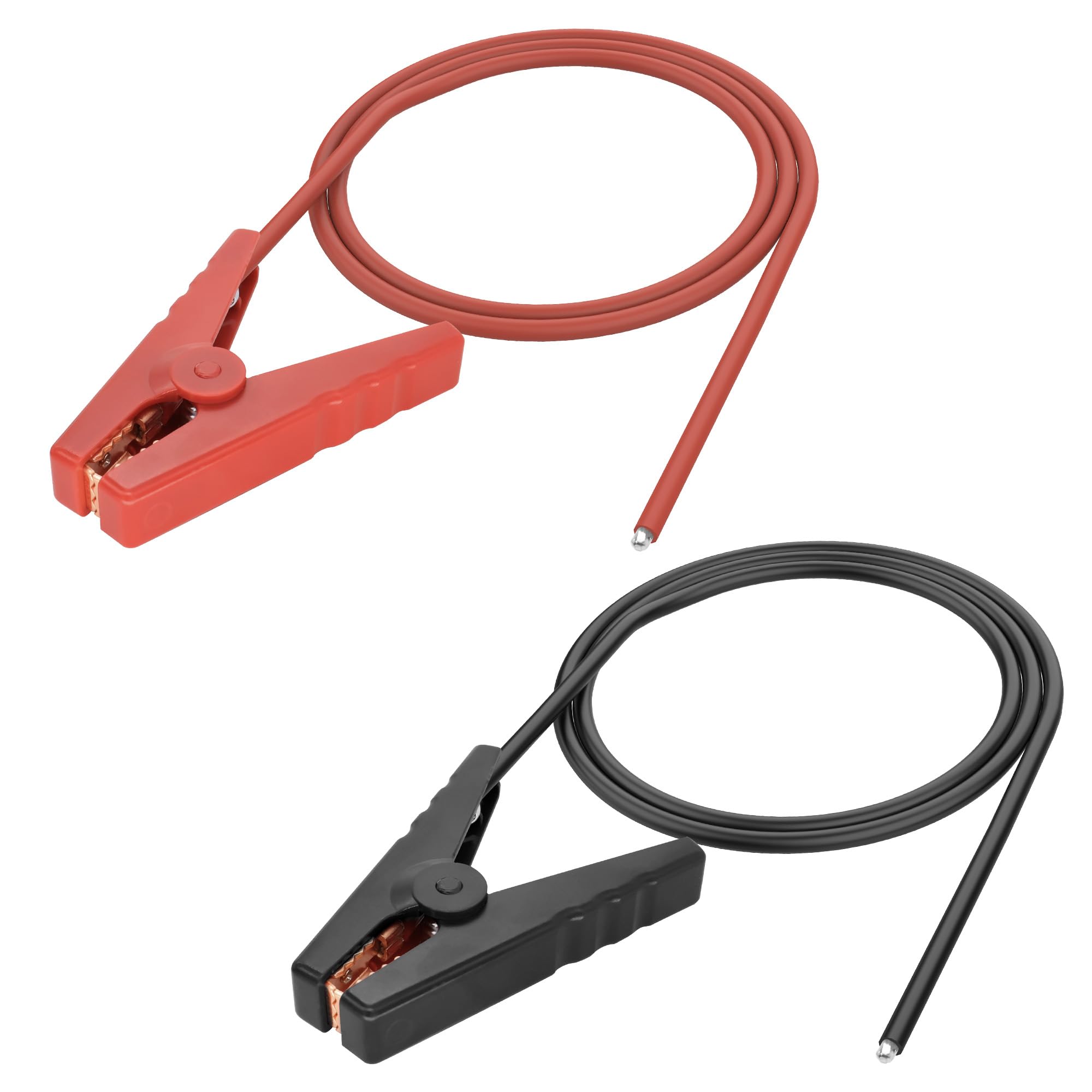 XMSJSIY Battery Jumper Cable Clamps 100A 10AWG for Car Battery Booster Cables Insulated Alligator Clips Heavy Duty Battery Jump Leads for Car HGV Van