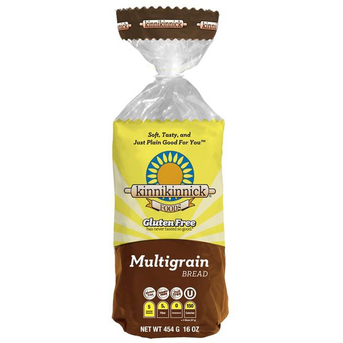 Kinnikinnick Soft Multigrain Bread, Gluten Free, 16 oz (frozen)