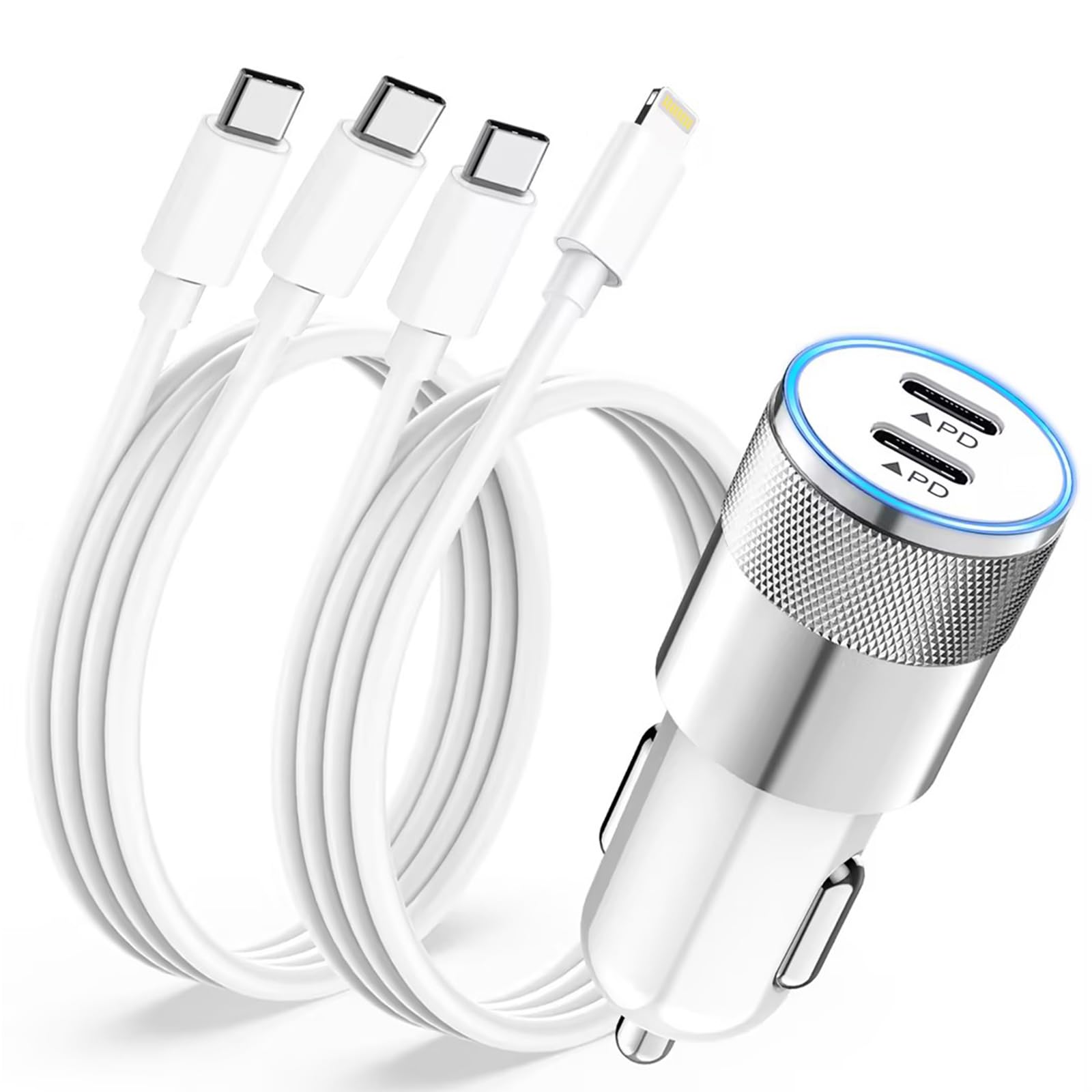 Caricatore Auto USB C Per IPhone Con Cavo Lightning - Ricarica Rapida PD&QC 3.0 - Foto 7