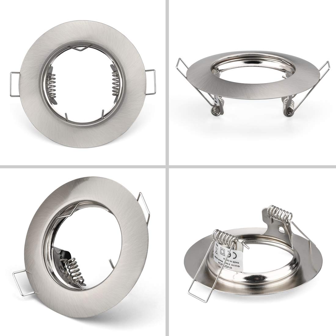 Set van 12 inbouwspots wit rond GU10 50mm IP44 - Xena