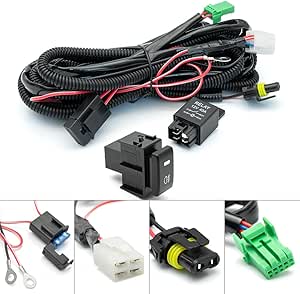 Buy LED/HID OFF ROAD LIGHTS 4X4 TRUCK FOG LAMPS UNIVERSAL WIRING HARNESS WIRE SWITCH In Lemon - Foto 11