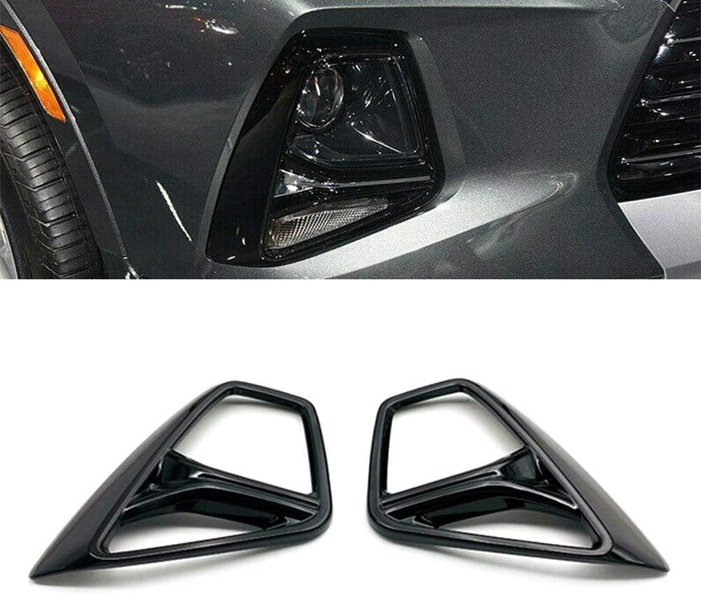 BACAR Rbanna1 Auto Front Bumper Fog lamp Fog Light Protector Guard Cover Frame Trim Exterior Light Protector For chevy for Chevrolet Blazer 2019-2020, Black
