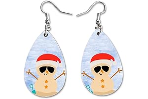 Unique and Adorable snowman dangle earrings