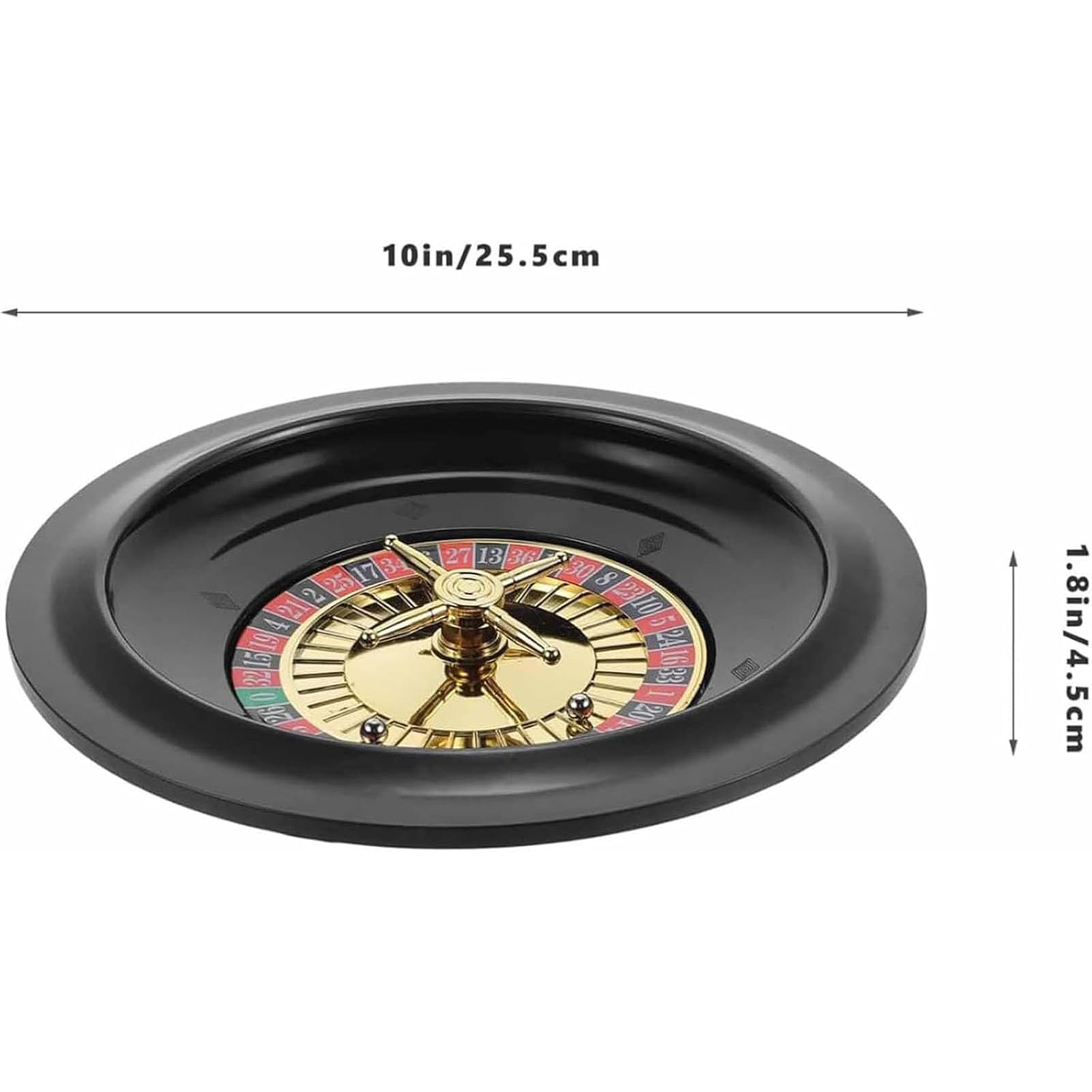 Deluxe-Roulette aus Holz Tragbares Roulette aus Holz Interaktionstisch Roulette Präzisionslager für Familienreisen KTV Karneval,001