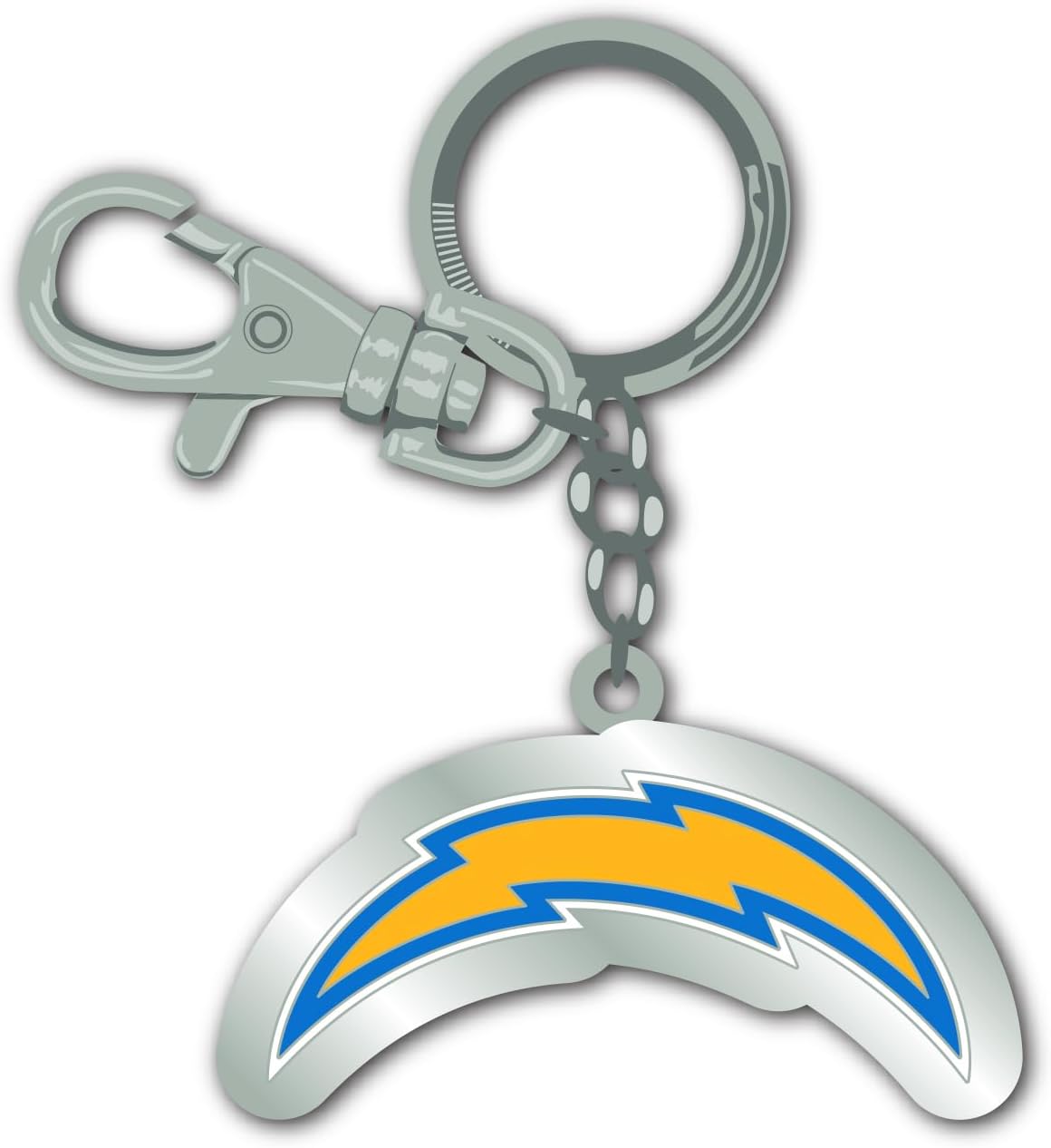 Denco Los Angeles Chargers Keychain – Official NFL Team Logo Metal Key Ring with Clip, Football Fan Gear Accessory for Keys Backpack Bag, NFL Gifts for Men Women