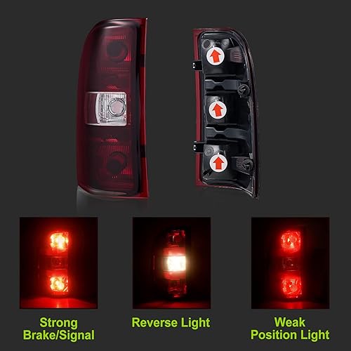 Miniatura 4 de Luces traseras compatibles con Chevy Silverado 1500 2500 HD 3500 HD 2007-2013 GMC Sierra 2500 HD 2012-2014 luces traseras sin arnés de cableado