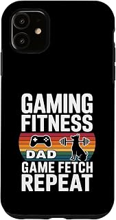 Gaming Fitness Dad Game Fetch Repeat Dog Gamer Case for iPhone 11