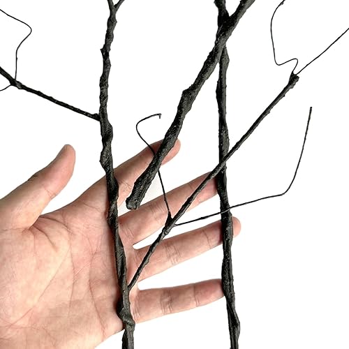 Miniatura 4 de 6 ramas rizadas realistas de 37 pulgadas, ramitas artificiales secas, plantas falsas, tallos flexibles para manualidades, jarrones, hogar, boda,