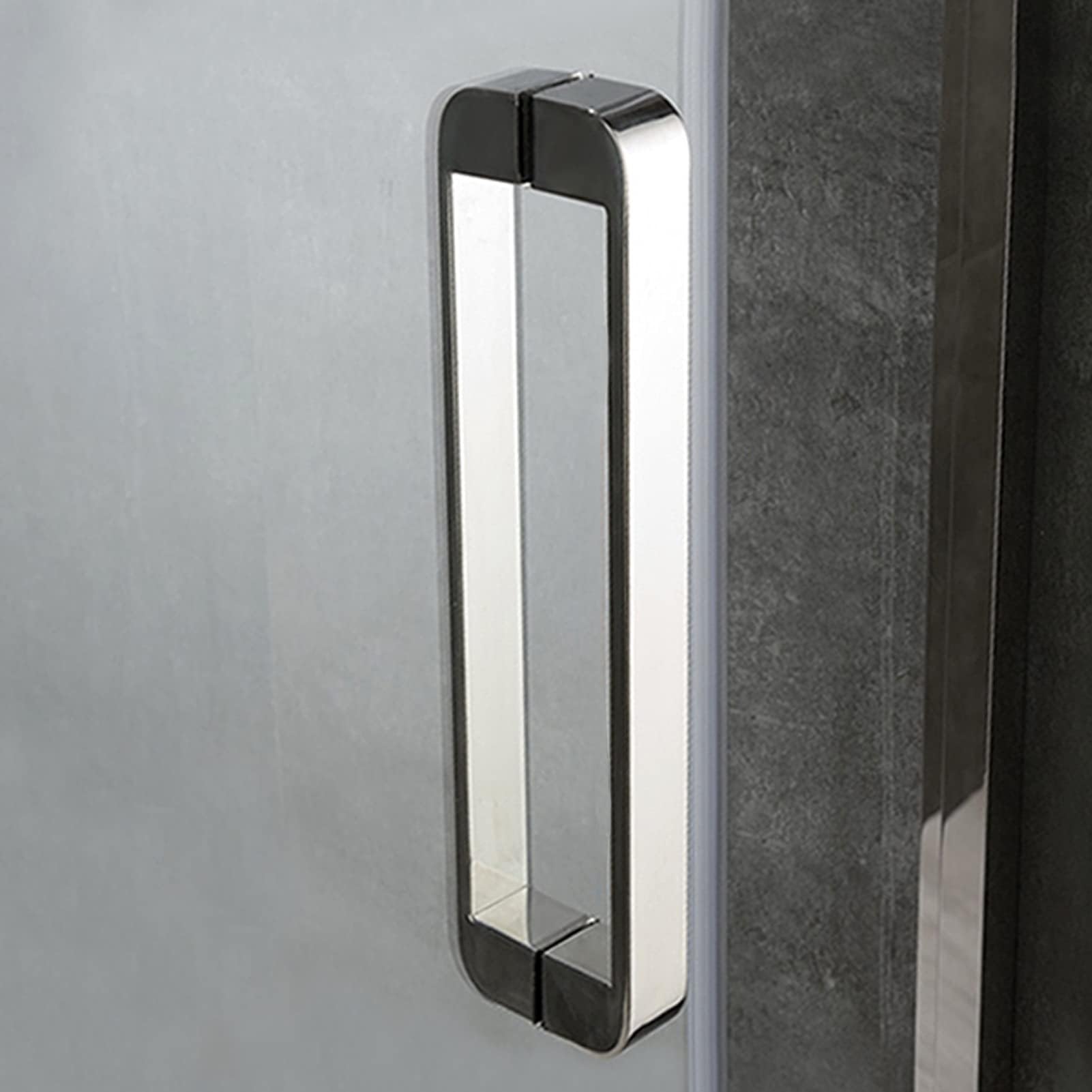 Boutons de salle de bain chromés haut de gamme pour poignée de porte de douche design