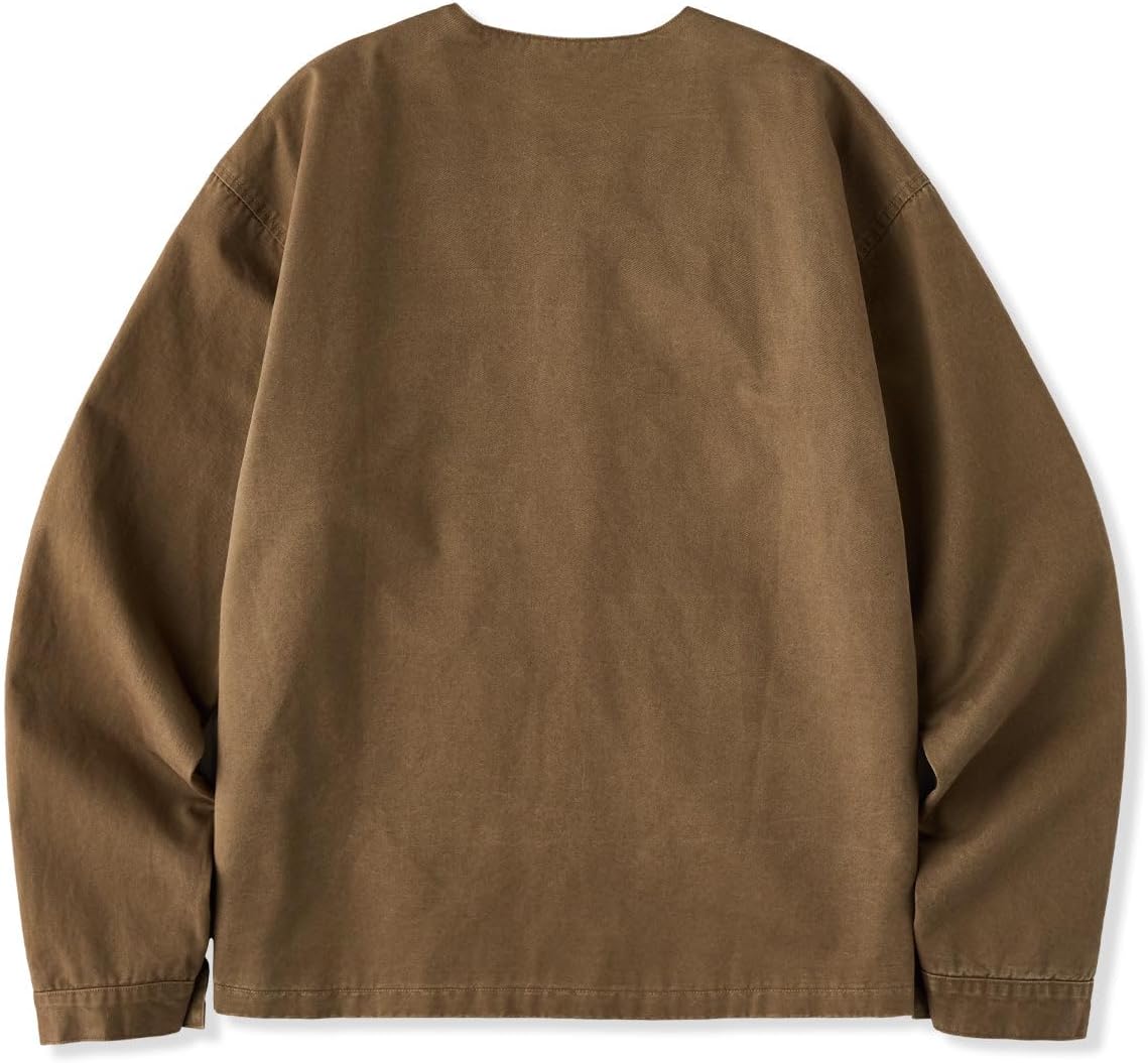 karaku] メンズ 春秋 ブルゾン ライト「炎」プリント ウォッシュ加工