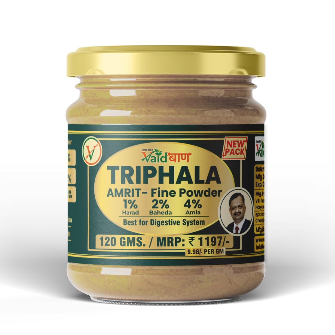 Vaidban Triphala Fine Powder/Churna - Improve Your Digestion (120 Gm)