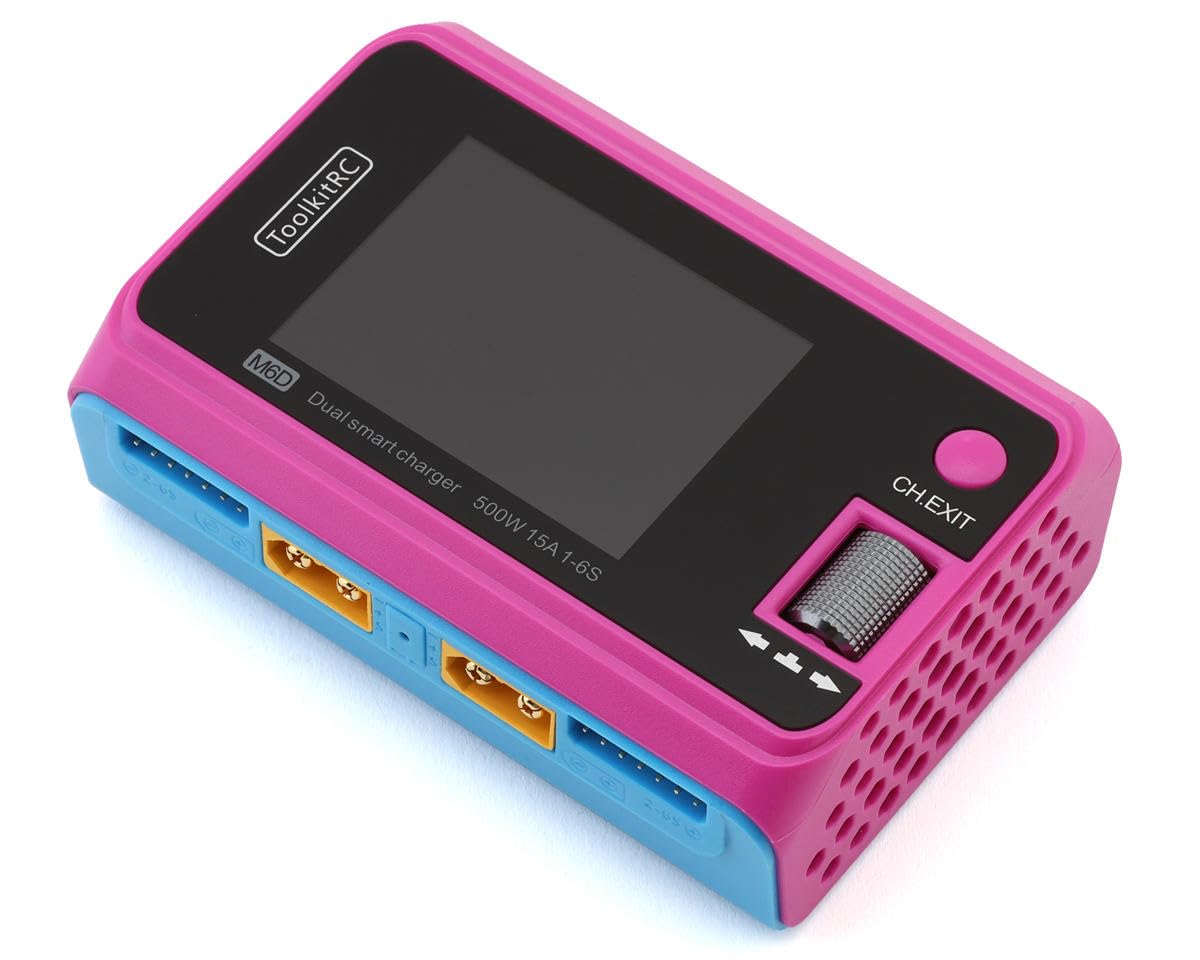 Amazon.com: ToolkitRC M6D 500W 15A 1-6S DC Dual Smart Charger