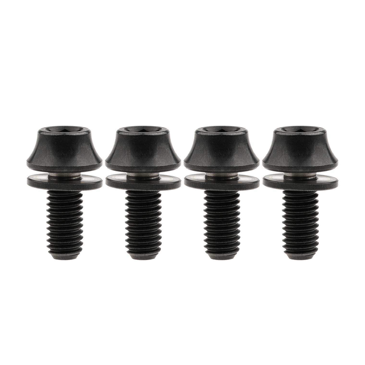 Titanium M5x12mm with Washer Bicycle Water Bottle Cage Bolt 4 Pack