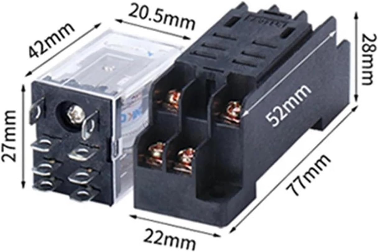 コイル電磁パワーリレー 10個リレーLY2NJ AC/DC 12V 24V 36V 48V 110V 220V 380V小型リレー1