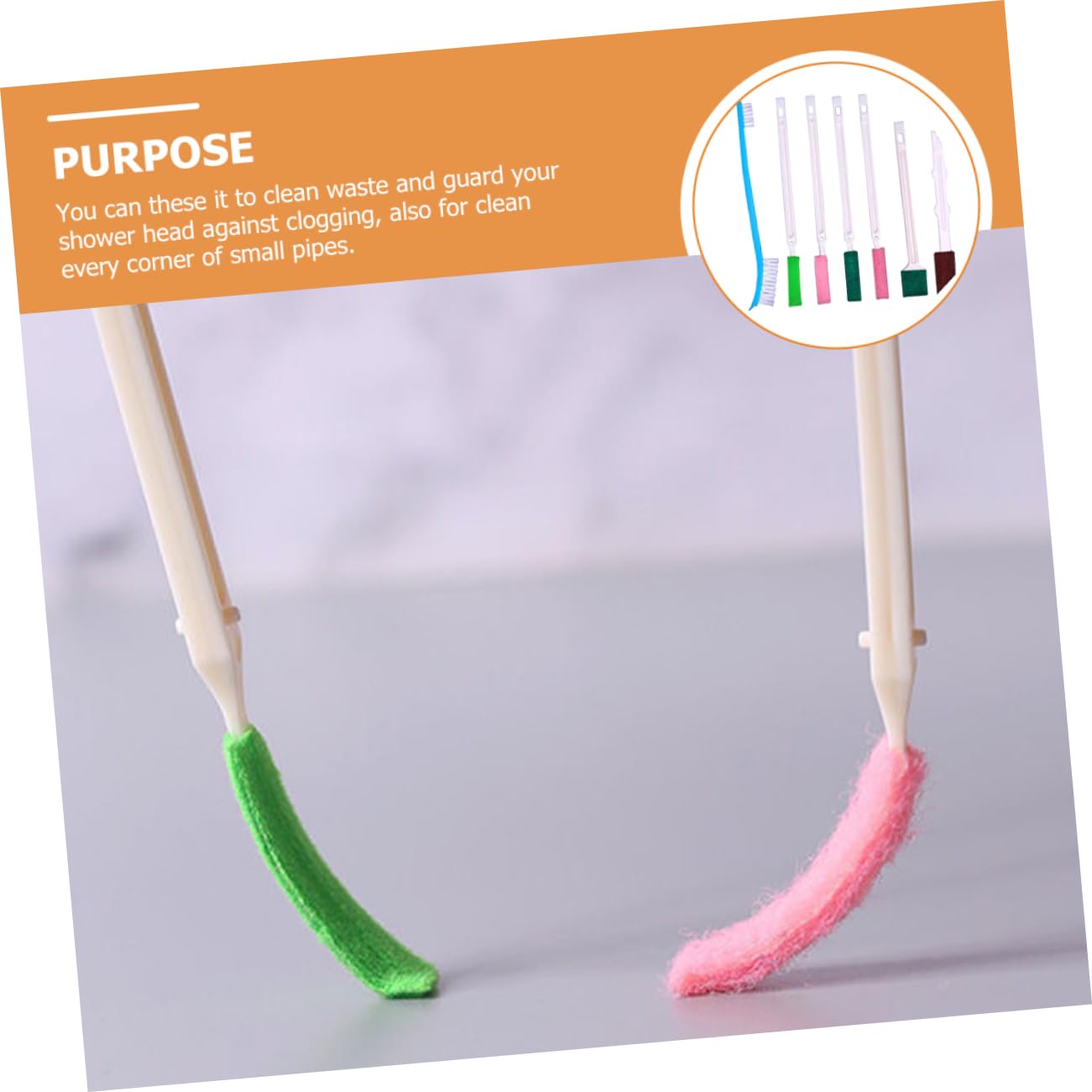 FRCOLOR 7Pcs Disposable Crevice Cleaning Brush for Bathroom Windows and Grooves Durable Gentle Surfaces for Hard to Reach Areas Versatile Cleaning Tools