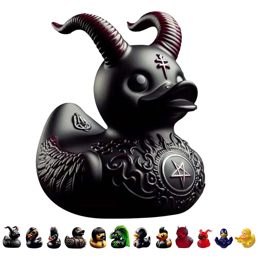 Chrirstmas Mirror Disco Ducks, Halloween Collectible Duck Figure, Unique Character Duck Dolls, Christmas Crystal Duck for Home Decoration, Dark Rubber Duck, Novelty Duck Statues Gifts Room Decor