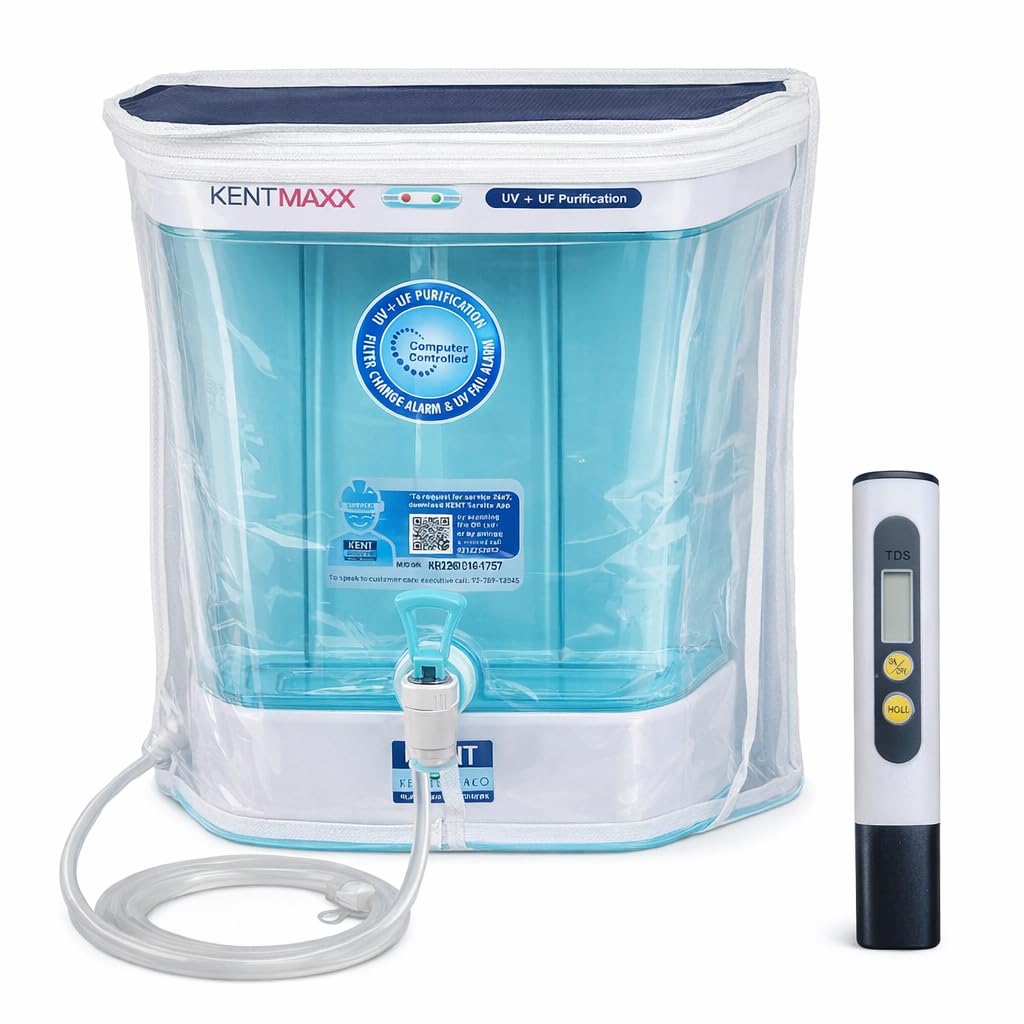 Water Purifier Combo Compatible for Kent Maxx RO+UV+UF – Black Protective Cover (Scratch & Dust Resistant), Silicone Extension Tube with Stopper (UV Resistant), Digital TDS Meter-image-5