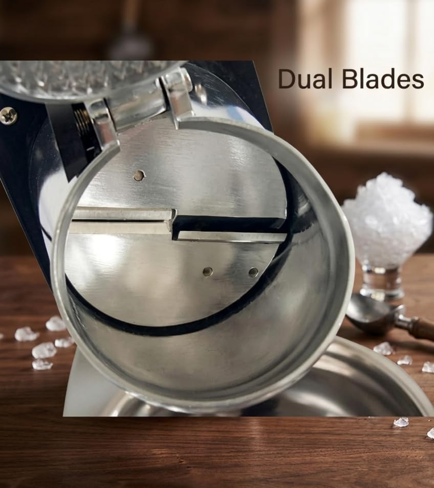 Image of Electric Ice Crusher Machine for Home & Commercial Use, Stainless Steel Heavy Duty Ice Shaver