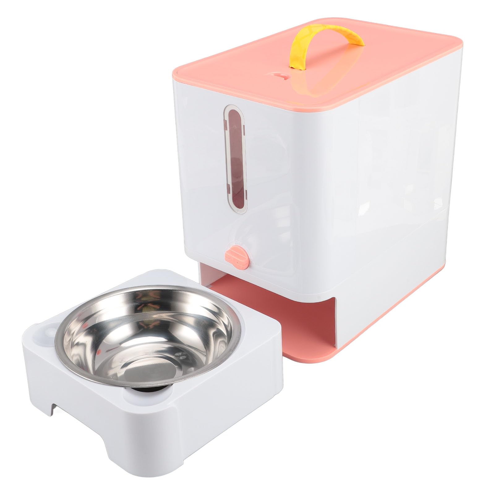 Contenitore per alimenti per animali domestici, dispenser portatile per cibo per cani e gatti, organizer per snack di grande capacità, design compatto salvaspazio, stile semplice per casa