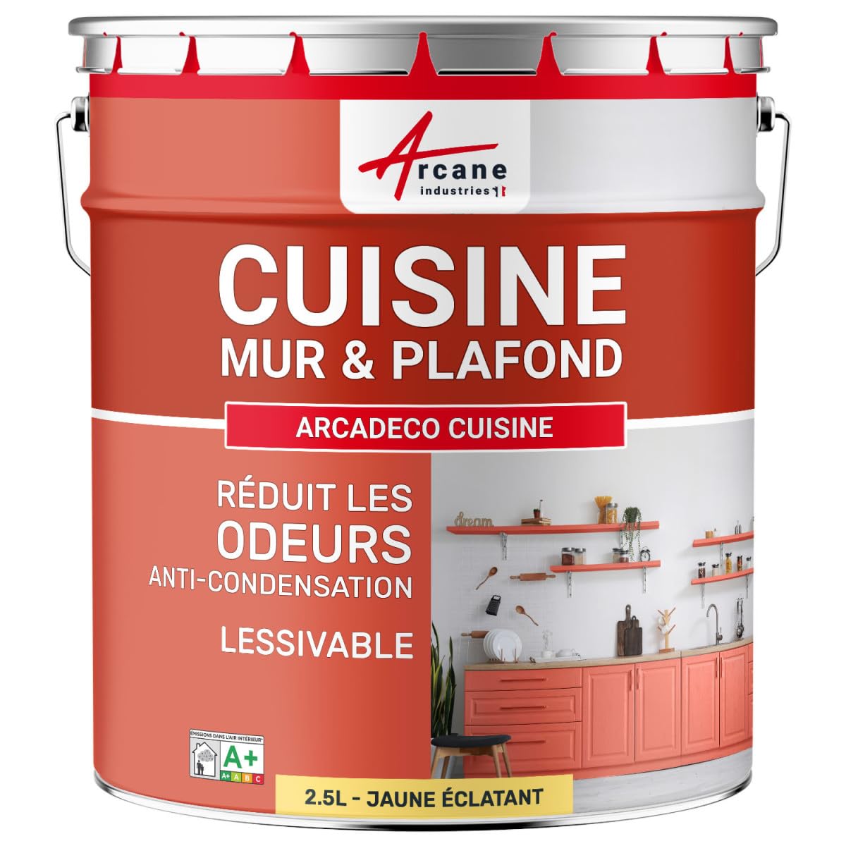 ARCANE INDUSTRIES Arcadéco Cuisine Peinture lessivable Mur et Plafond – Anti-odeur