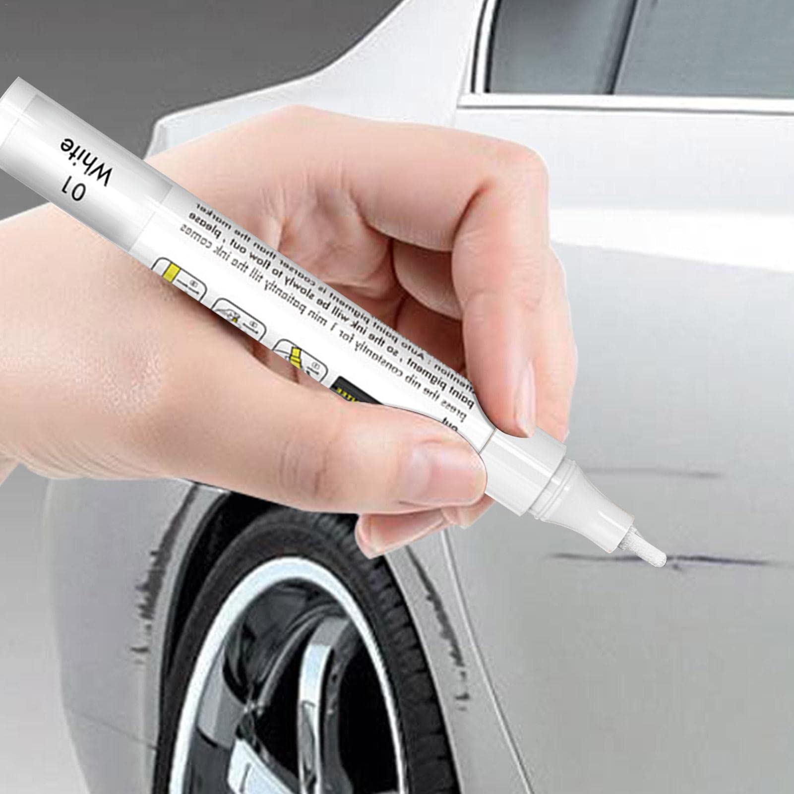 2pcs Lackstift Auto Silber 12ML, 2 In 1 Auto Lack R Produktbild-Vorschau 8