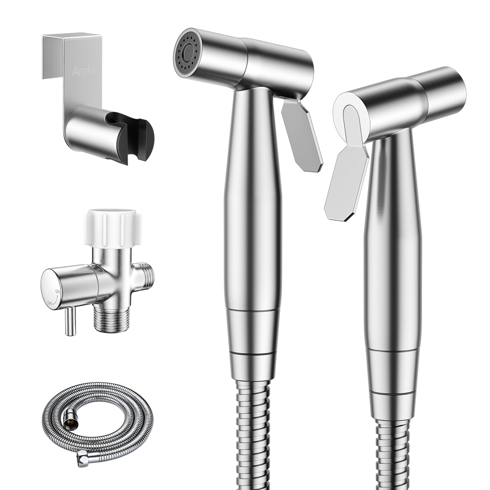 Arofa 2 Pack Handheld Bidet Sprayer for Toilet, Adjustable Water Pressure